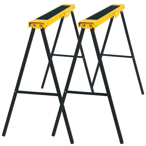 PAIR 780MM 125KG TRESTLE SAW HORSE STANDS NON SLIP/FOLD AWAY BUILDER